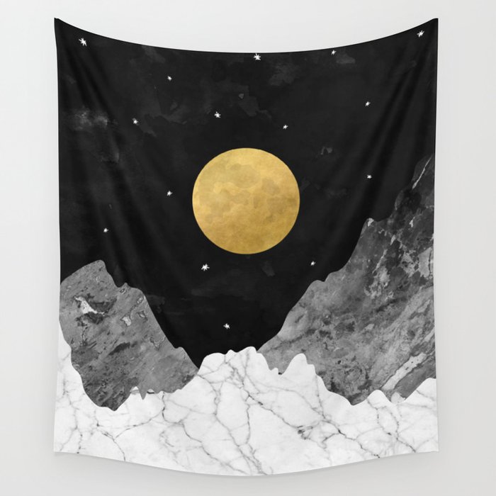 Moon and Stars Wall Tapestry