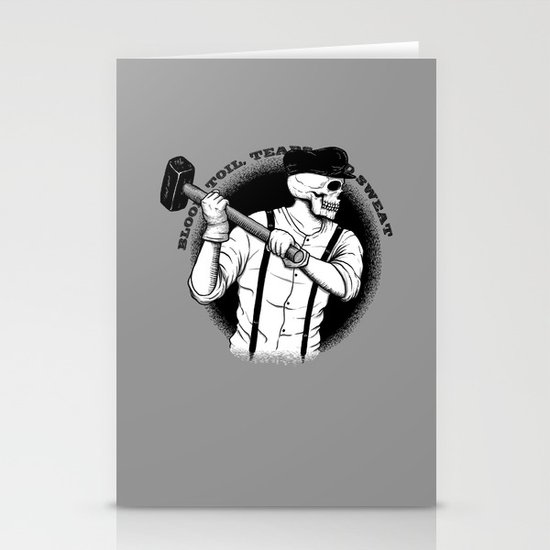 Blood, Toil, Tears, and Sweat Stationery Cards