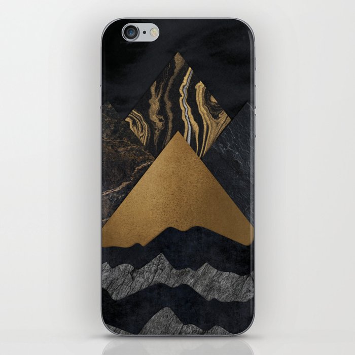 Four Abstract Mountains at Midnight iPhone Skin