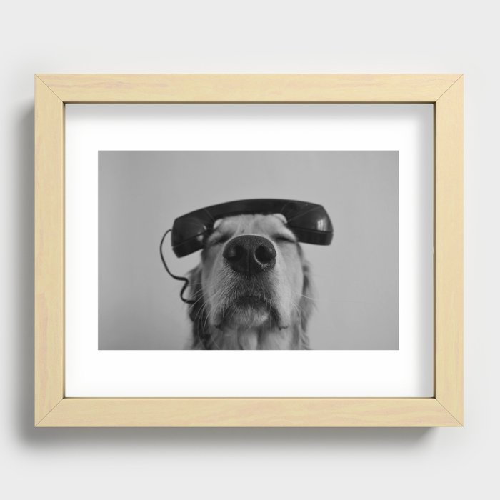 Hello, This is Dog Recessed Framed Print
