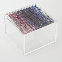 Dark Zigzag Abstract Acrylic Box