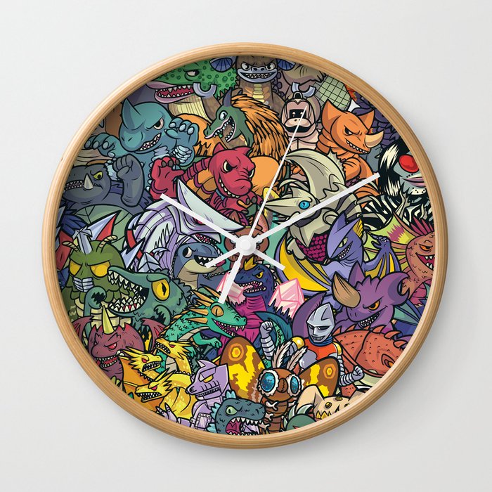 Kaiju Crew Wall Clock