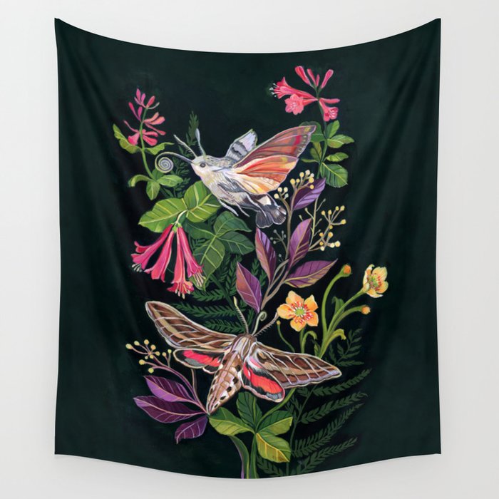 Hummingbird Moth Wall Tapestry