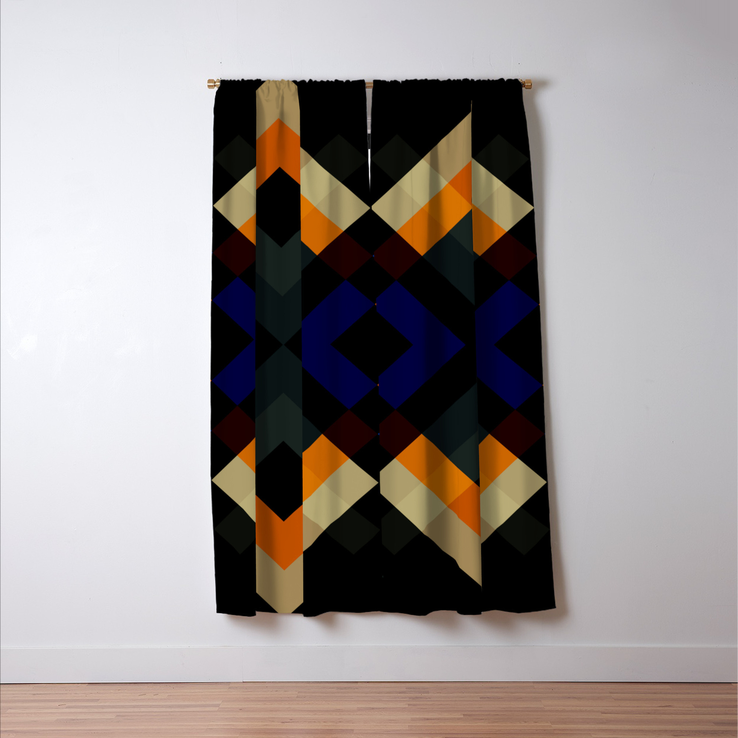 Dark Classic Abstract Geometric Bauhaus Shape Style Retro Pattern