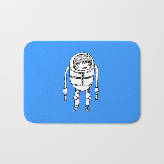 Cyborg Robot Zombie-boy ( HQ pixel ) Bath Mat