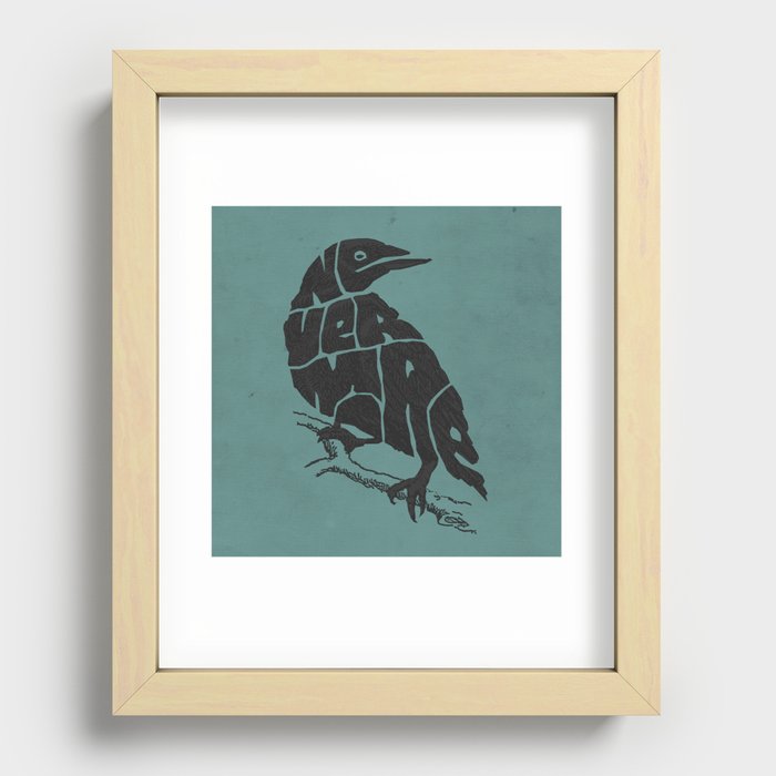 Quoth the raven Recessed Framed Print