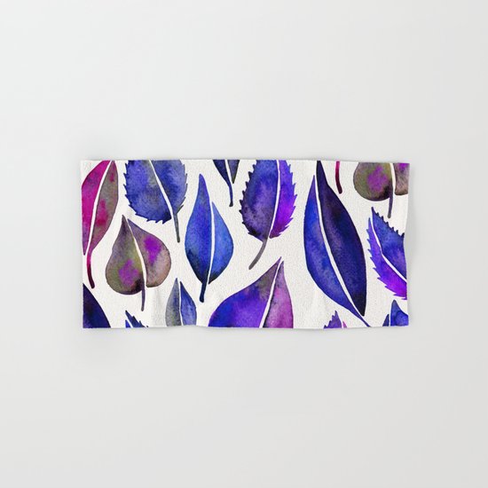 Indigo Leaves Hand & Bath Towel