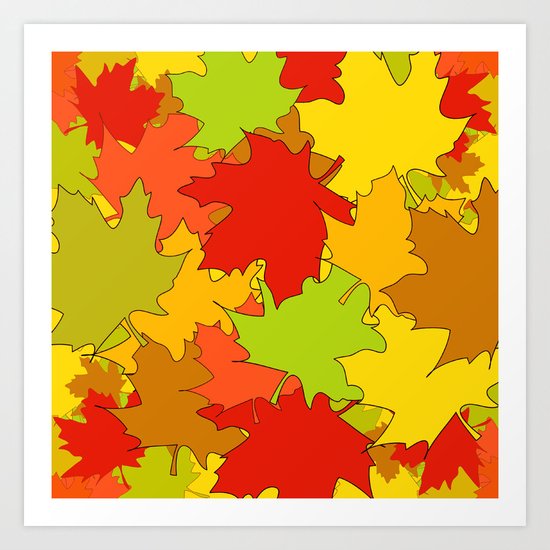 Autumn Leaves / Fall / Höst Art Print