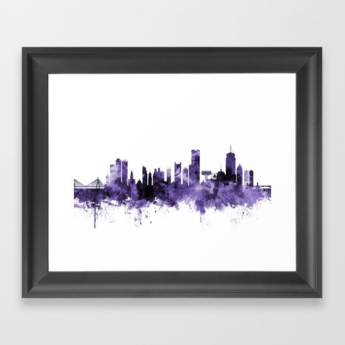 Boston Massachusetts Skyline Framed Art Print