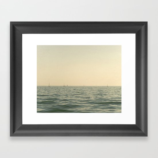 Fleet Nautical Sailboat Framed Art Print