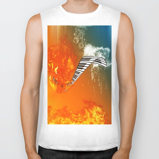 Piano Biker Tank