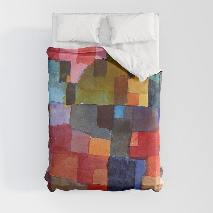 Paul Klee "Raumarchitekturen - Auf Kalt-Warm)(Room architectures - On cold-warm))" Duvet Cover
