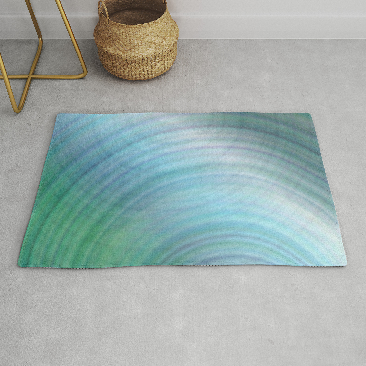 Light Blue Abstract Rug By Davidzydd Society6