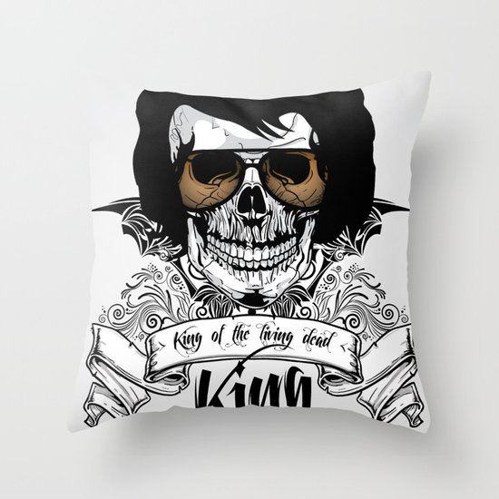Elvis Presley | The King of the Living Dead Throw Pillow