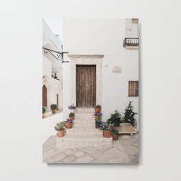 wooden door in Locorotondo | Stairway | Italy | Travel photography pastel Art Print Metal Print