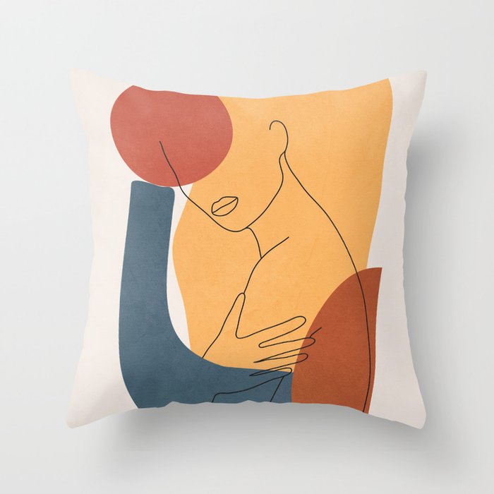 Colorful Movement I Throw Pillow