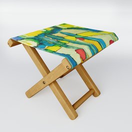 Meadow with Flowers Folding Stool