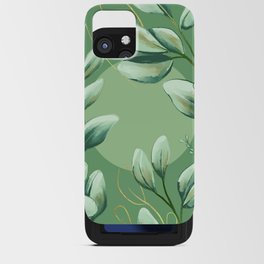 Sunny Wild Herb Garden Green iPhone Card Case