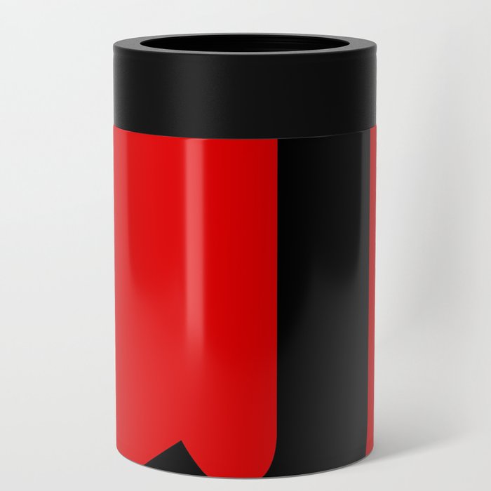 Letter J (Black & Red) Can Cooler