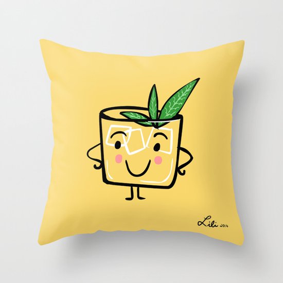 Mint Julep Throw Pillow