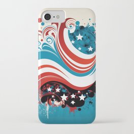 Circular American Patriotic Design  iPhone Case