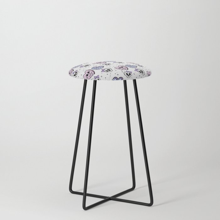 spooky gal white Counter Stool