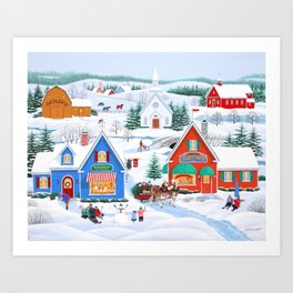 Wintertime in Sugarcreek Art Print