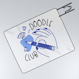 Doodle Club Hand Picnic Blanket