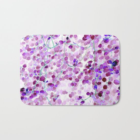 Flower | Flowers | Purple Small Leaf Vine Bath Mat