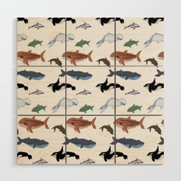 Whales & Dolphins Wood Wall Art