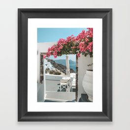 Santorini Mamma Mia Framed Art Print