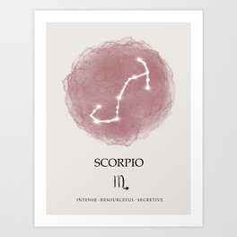 Scorpio Blush Pink #10 Art Print