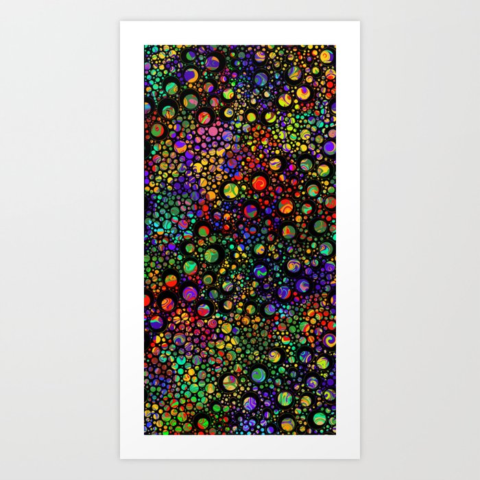 Festival Stained Glass Dots Art Print