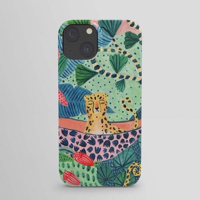 Jungle Leopard Family iPhone Case