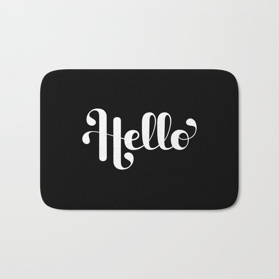 Hello Lettering Bath Mat