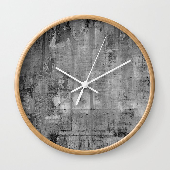 GREY MODERN INDUSTRIAL RUSTIC Wall Clock