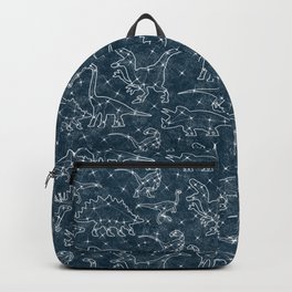 dinosaur constellations on midnight blue sky Backpack