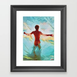 Into the swell Framed Art Print