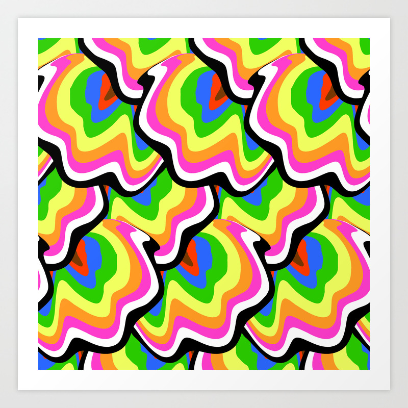 Hippie Pattern In Rainbow Colors Art Print By Tukkki Society6 Golden scales by farhan amoor, prada via vogue.com, marc jacobs via vogue.com, echeveria by quinn dombrowski. hippie pattern in rainbow colors art print by tukkki