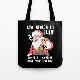 Funny Christmas In July Santa Tote Bag