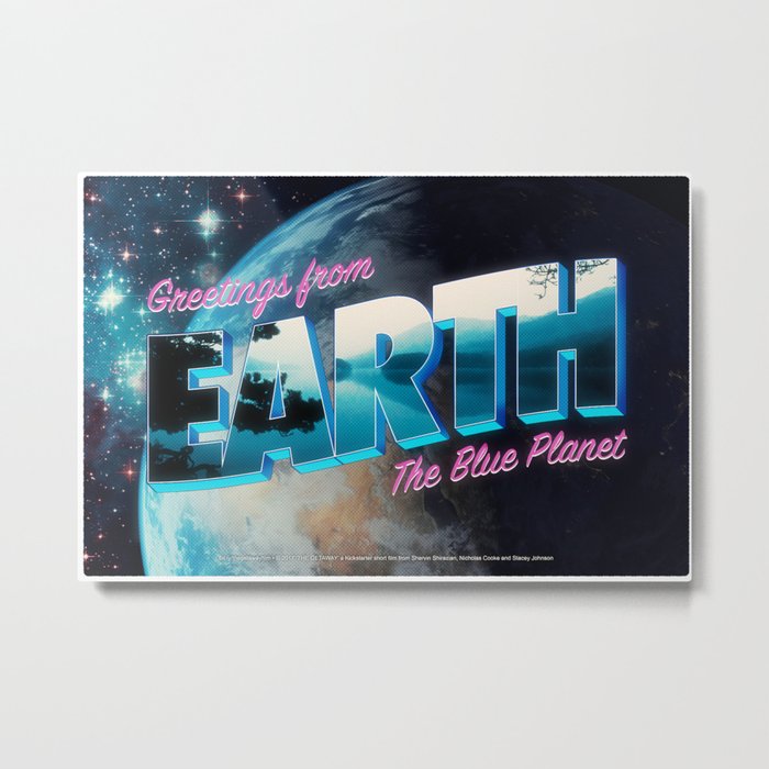 Greetings from Earth, The Blue Planet Metal Print
