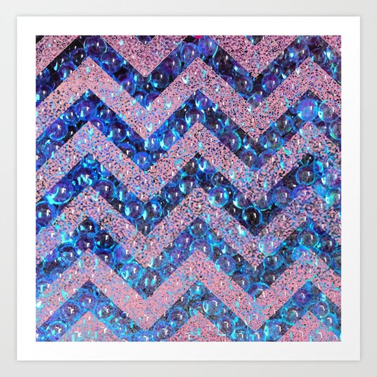 bubbly chevron Art Print
