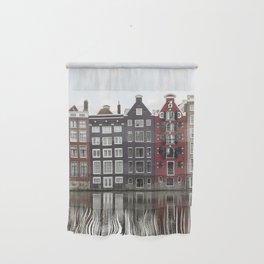 Buildings In Amsterdam City Picture | Dutch Canals Colorful Architecture Art Print | Europe Travel Photography Wall Hanging