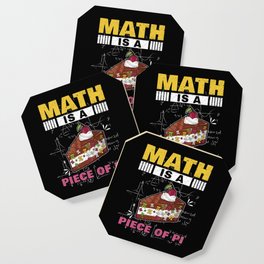 Piece Of Pi Funny Math Meme Math Nerd Pi Day Coaster