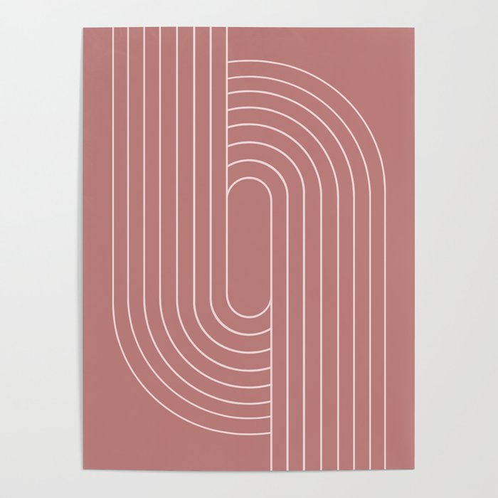 Oval Lines Abstract XXIV Poster