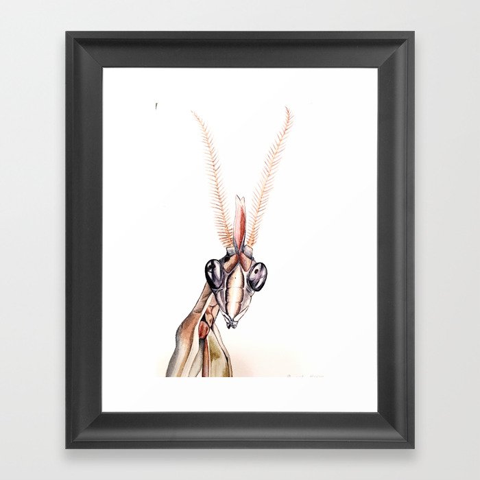 Mantis Pose Framed Art Print