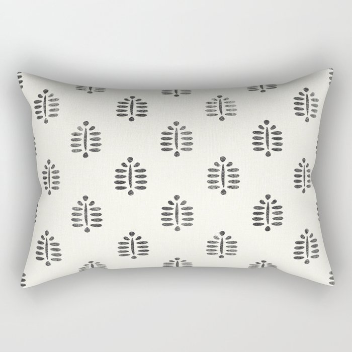 block print palm  Rectangular Pillow