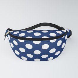 Dots - white on navy Fanny Pack