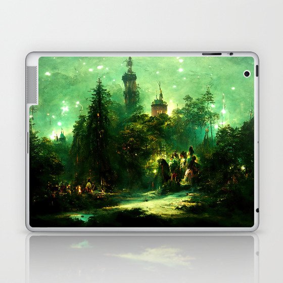 Walking into the forest of Elves Laptop & iPad Skin