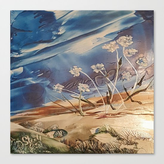 Spring White flowers Canvas Print